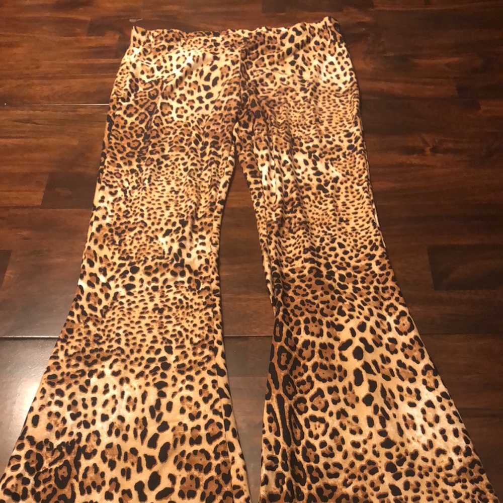 Animal Print Flare Pants